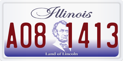 IL license plate A081413