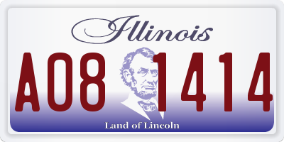 IL license plate A081414