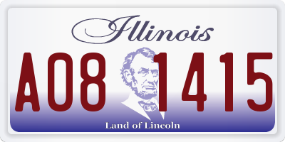 IL license plate A081415