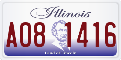 IL license plate A081416