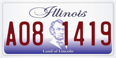 IL license plate A081419