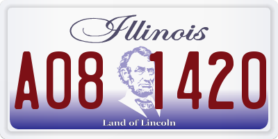 IL license plate A081420