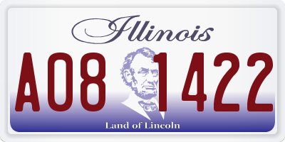 IL license plate A081422