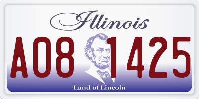IL license plate A081425