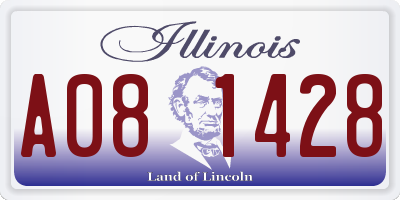 IL license plate A081428