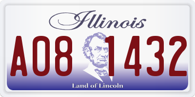 IL license plate A081432