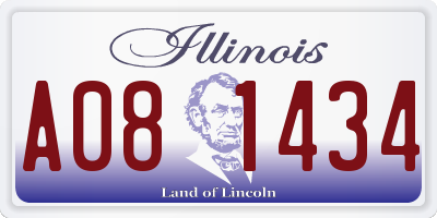 IL license plate A081434