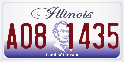 IL license plate A081435