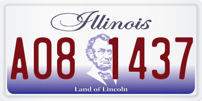 IL license plate A081437