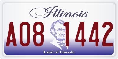 IL license plate A081442