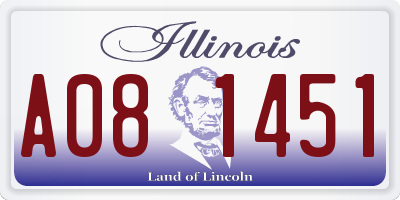 IL license plate A081451