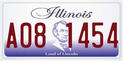 IL license plate A081454