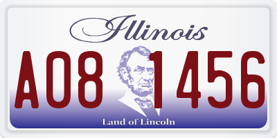 IL license plate A081456