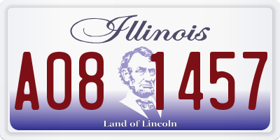 IL license plate A081457