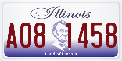 IL license plate A081458