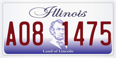 IL license plate A081475