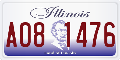 IL license plate A081476