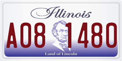 IL license plate A081480