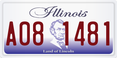 IL license plate A081481