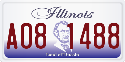 IL license plate A081488