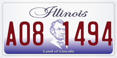 IL license plate A081494