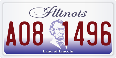 IL license plate A081496