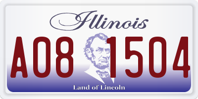 IL license plate A081504