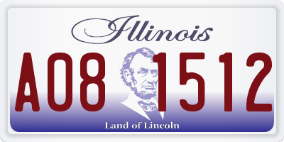 IL license plate A081512