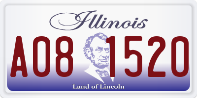 IL license plate A081520