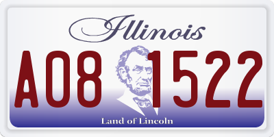 IL license plate A081522