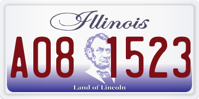 IL license plate A081523