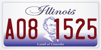 IL license plate A081525