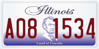 IL license plate A081534