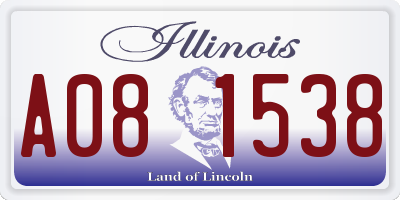 IL license plate A081538