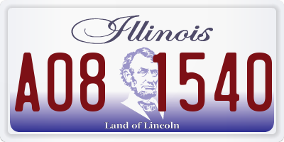 IL license plate A081540