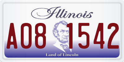 IL license plate A081542