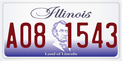 IL license plate A081543