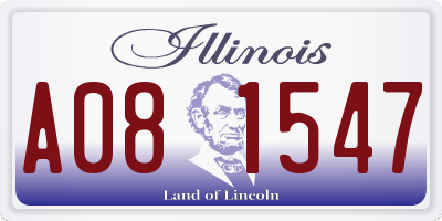IL license plate A081547