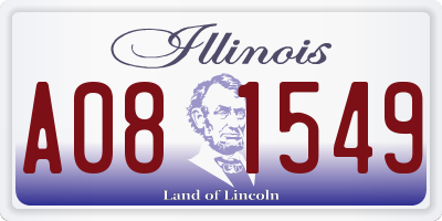 IL license plate A081549