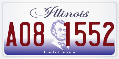 IL license plate A081552