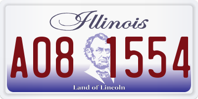 IL license plate A081554
