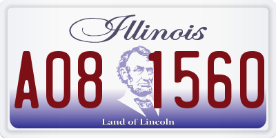 IL license plate A081560