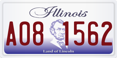 IL license plate A081562