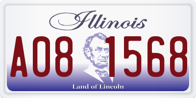 IL license plate A081568
