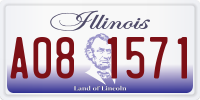 IL license plate A081571