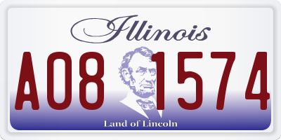 IL license plate A081574