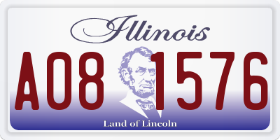 IL license plate A081576