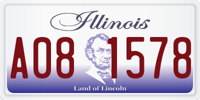 IL license plate A081578
