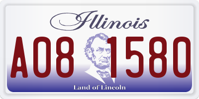 IL license plate A081580