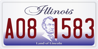 IL license plate A081583